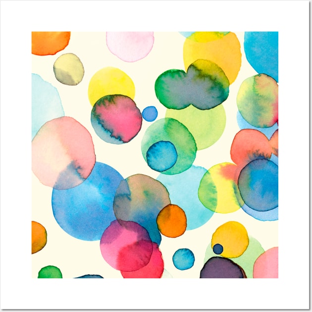 Pocket- watercolor dots Wall Art by ninoladesign